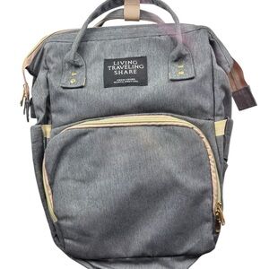 Living Traveling Share Baby Backpack Gray with Built in Bassinet/Crib